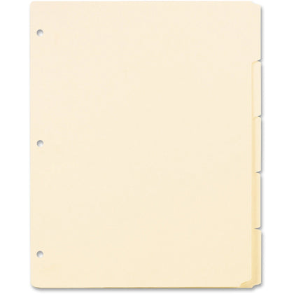 Oxford Ring Book Index Sheets: 5-Tab Divider Set Manila Acid-Free - 20/Box