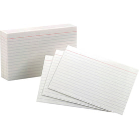 Oxford Top Quality Ruled Index Cards - 4’’ x 6’’ - 85 lb Basis Weight - Sustainable Forestry Initiative (SFI) - White