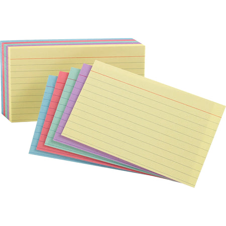Oxford Ruled Rainbow Pack Index Cards - 5’’ x 8’’ - SFI Certified - Acid-free - 100 / & Accessories