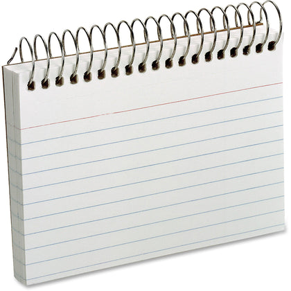 Oxford Spiral Bound Ruled Index Cards - 5’’ x 3’’ - White Paper - Perforated - & Accessories