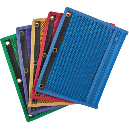 Oxford Zipper Binder Pockets: Assorted Vinyl for 7 1/2’’ x 10 Sheet - Pockets