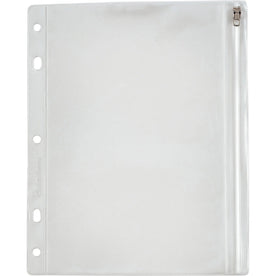 Oxford Zipper Binder Pockets: Clear Poly 10 1/2’’ x 8’’ - Ring Accessory - Pockets