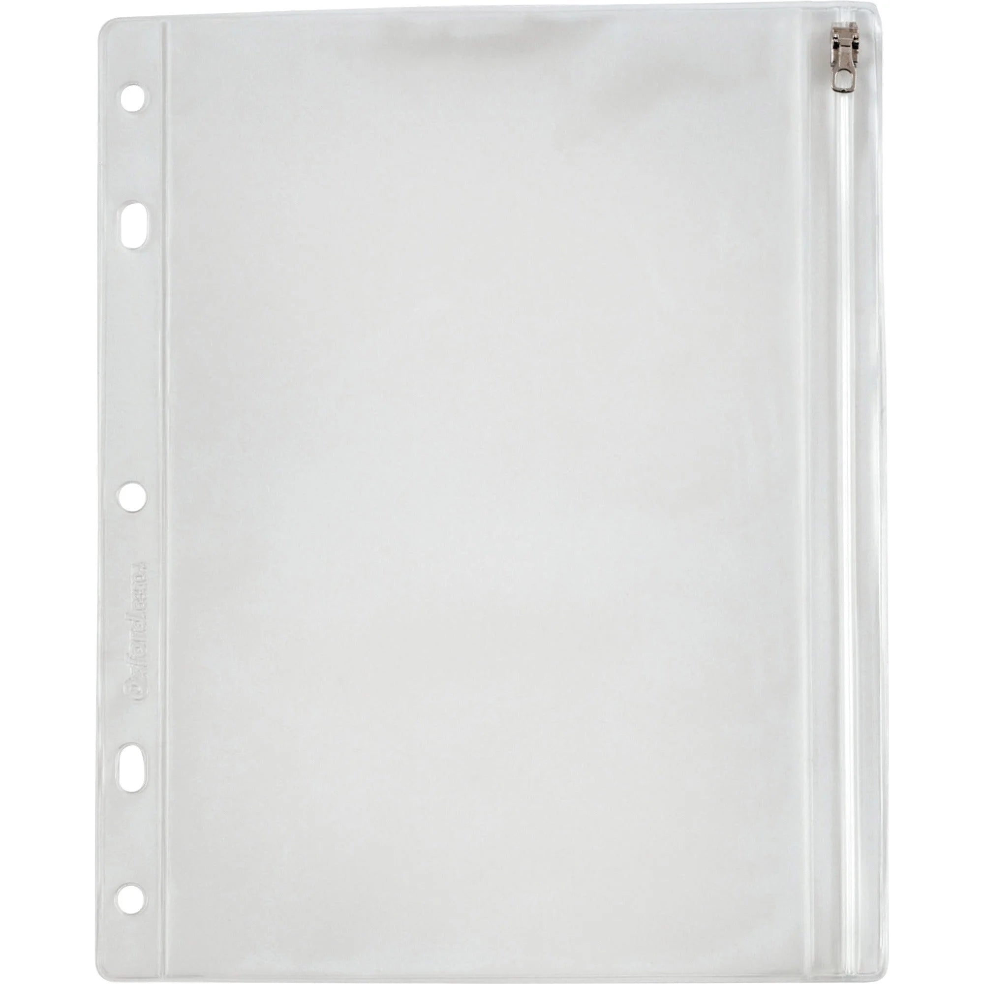Oxford Zipper Binder Pockets: Clear Poly 10 1/2’’ x 8’’ - Ring Accessory - Pockets