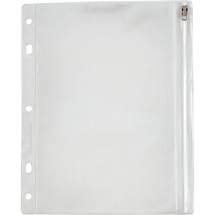 Oxford Zipper Binder Pockets: Clear Poly 10 1/2’’ x 8’’ - Ring Accessory - Pockets