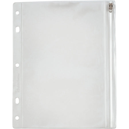 Oxford Zipper Binder Pockets: Clear Poly 10 1/2’’ x 8’’ - Ring Accessory - Pockets