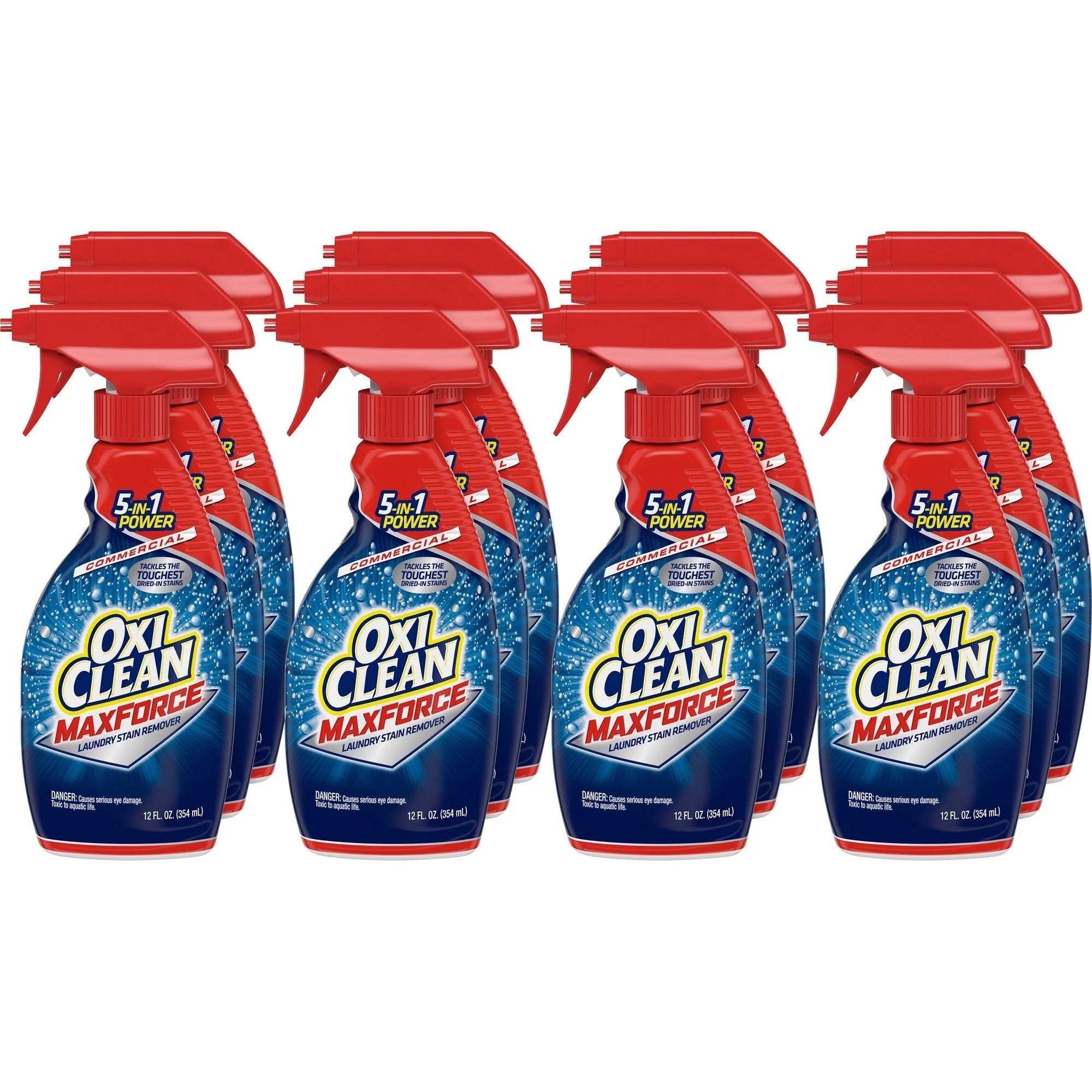 OxiClean Max Force Stain Remover: 12 fl oz - Blue - 12/Carton - Specialty Cleaners