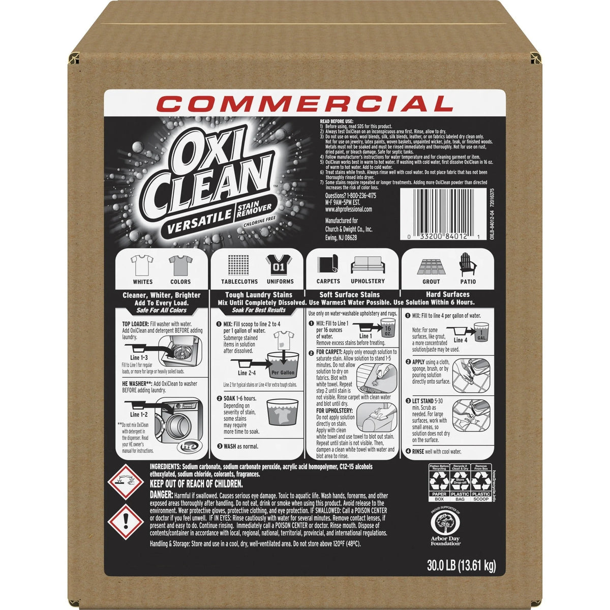 OxiClean Versatile Stain Remover: Powerful 30 lb Cleaner - Laundry Cleaning & Supplies
