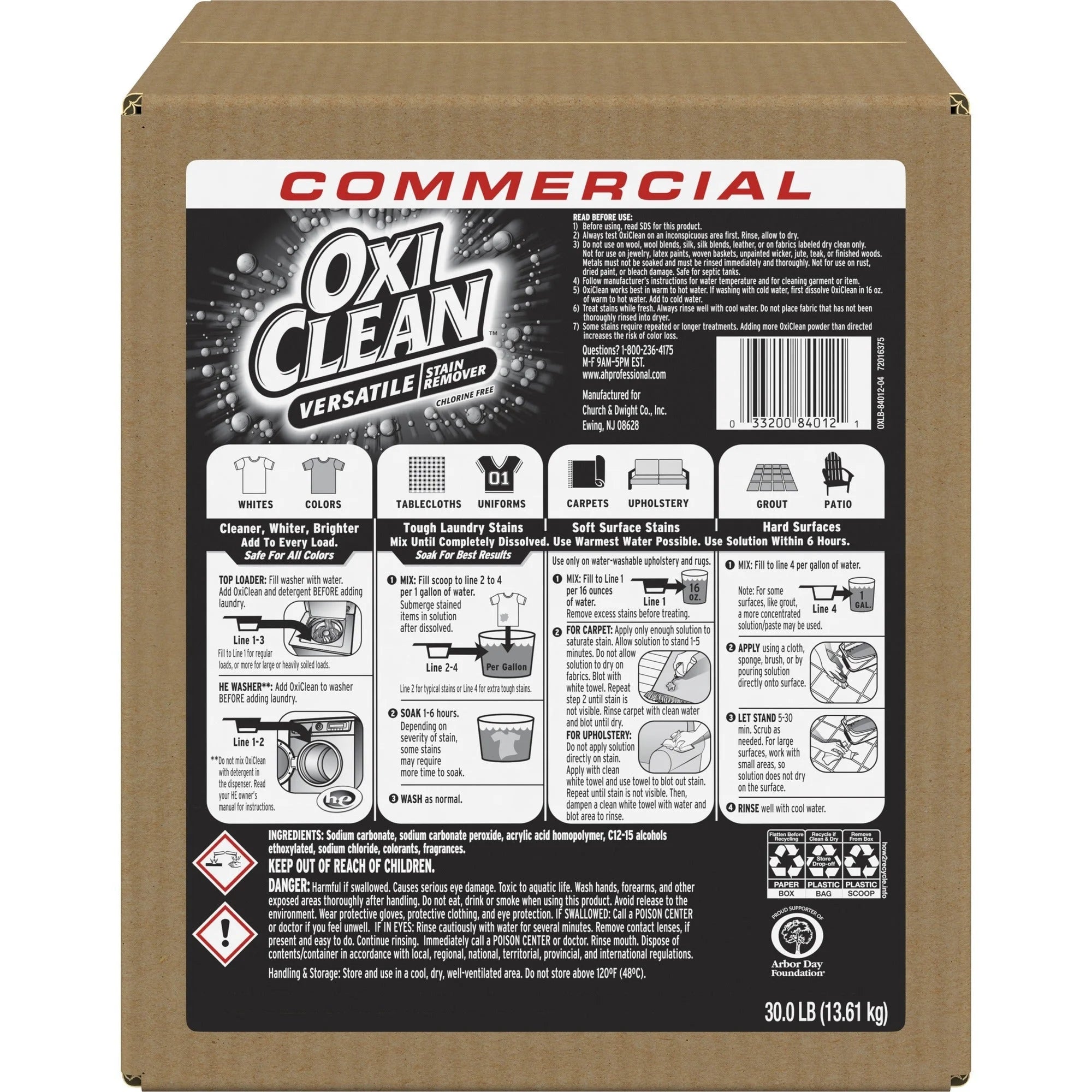 OxiClean Versatile Stain Remover: Powerful 30 lb Cleaner - Laundry Cleaning & Supplies