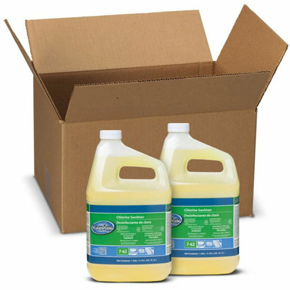 P&G Luster Chlorine Sanitizer - 128 fl oz - Phthalate Triclosan Alkylphenol-free - Blue - 2/Carton - Specialty Cleaners