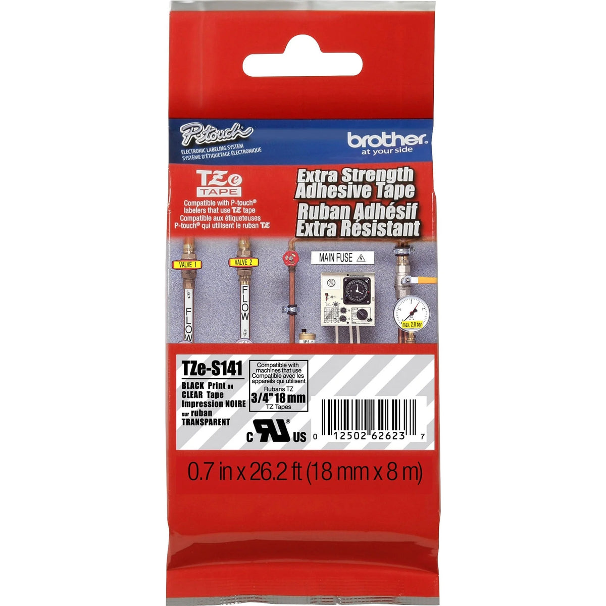 P-touch Extra-Strength Adhesive 3/4’’ Laminated Tapes - Durable Labels for Versatile Use - Label Maker Supplies