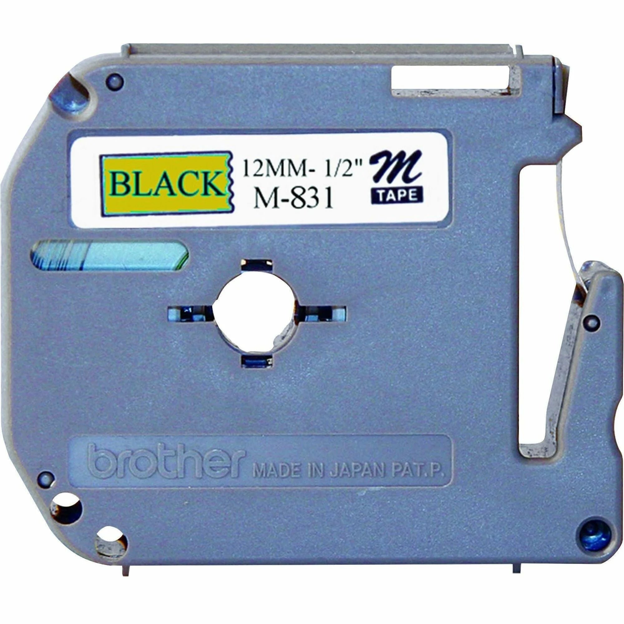 P-touch Nonlaminated M Series Tape Cartridge - 1/2’’ Gold/Black - Label Maker Supplies