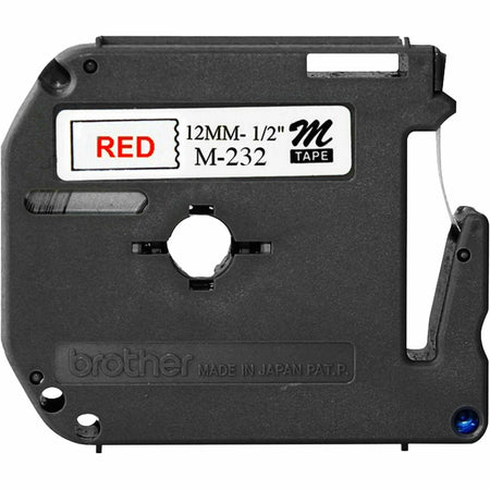 P-touch Nonlaminated M Series Tape Cartridge - White 1/2’’ x 26.2 ft - Label Maker Supplies