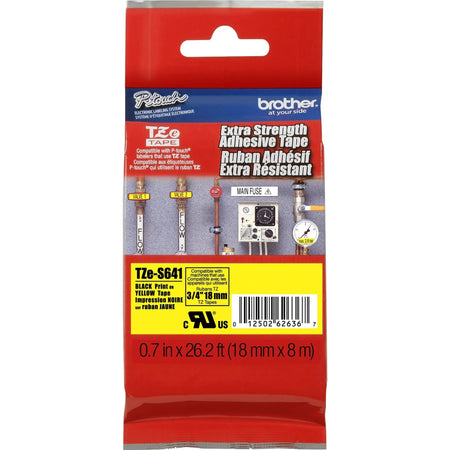 P-touch TZe 3/4’’ Extra Strength Adhesive Tape - Durable Polyethylene - Label Maker Supplies