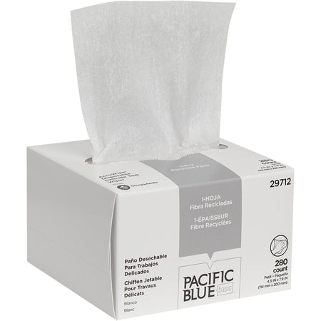 Pacific Blue Basic AccuWipe Recycled Disposable Delicate Task Wipers - 2000