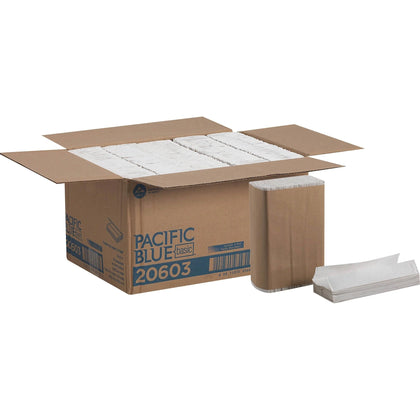 Pacific Blue Basic C-Fold Paper Towels - White 240/Pack - 10 Carton