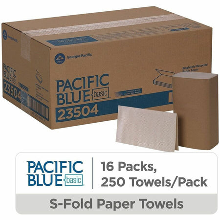 Pacific Blue Basic S-Fold Recycled Paper Towels - Alternate-Image1