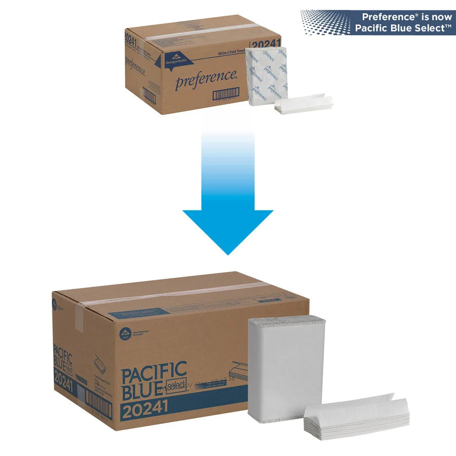 Pacific Blue Select C-Fold Paper Towels - White 200/Pack 12 Carton