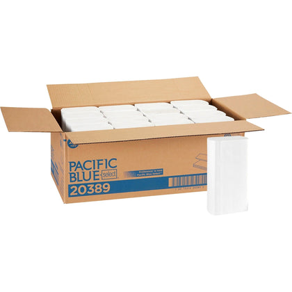 Pacific Blue Select Multifold Paper Towels - Premium 1-Ply White - 250/Pack x 16 Carton