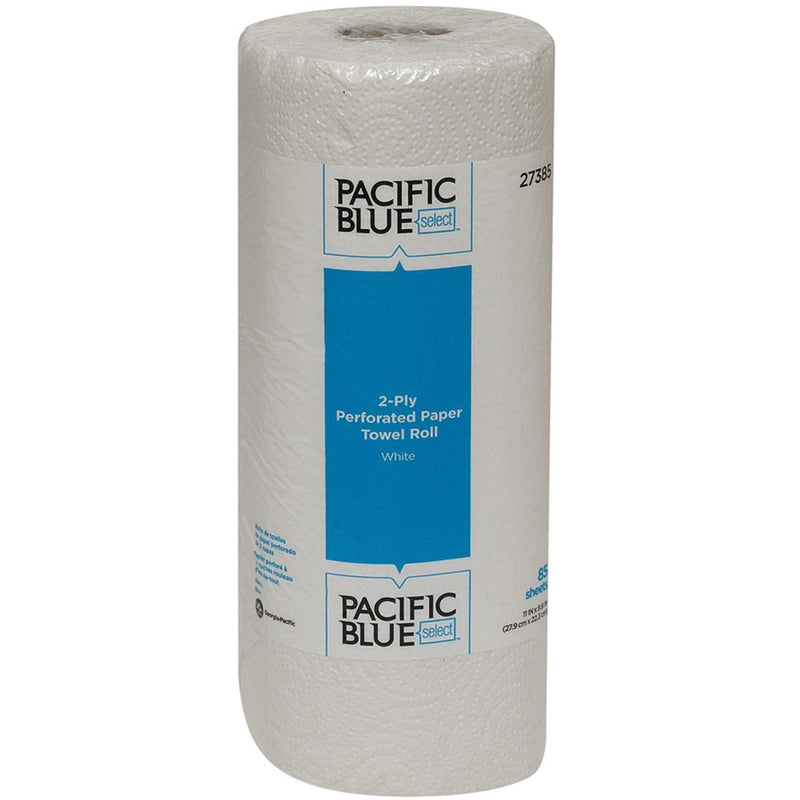Pacific Blue Select Perforated Paper Towel Roll: 2-Ply 85 Sheets White - Towels
