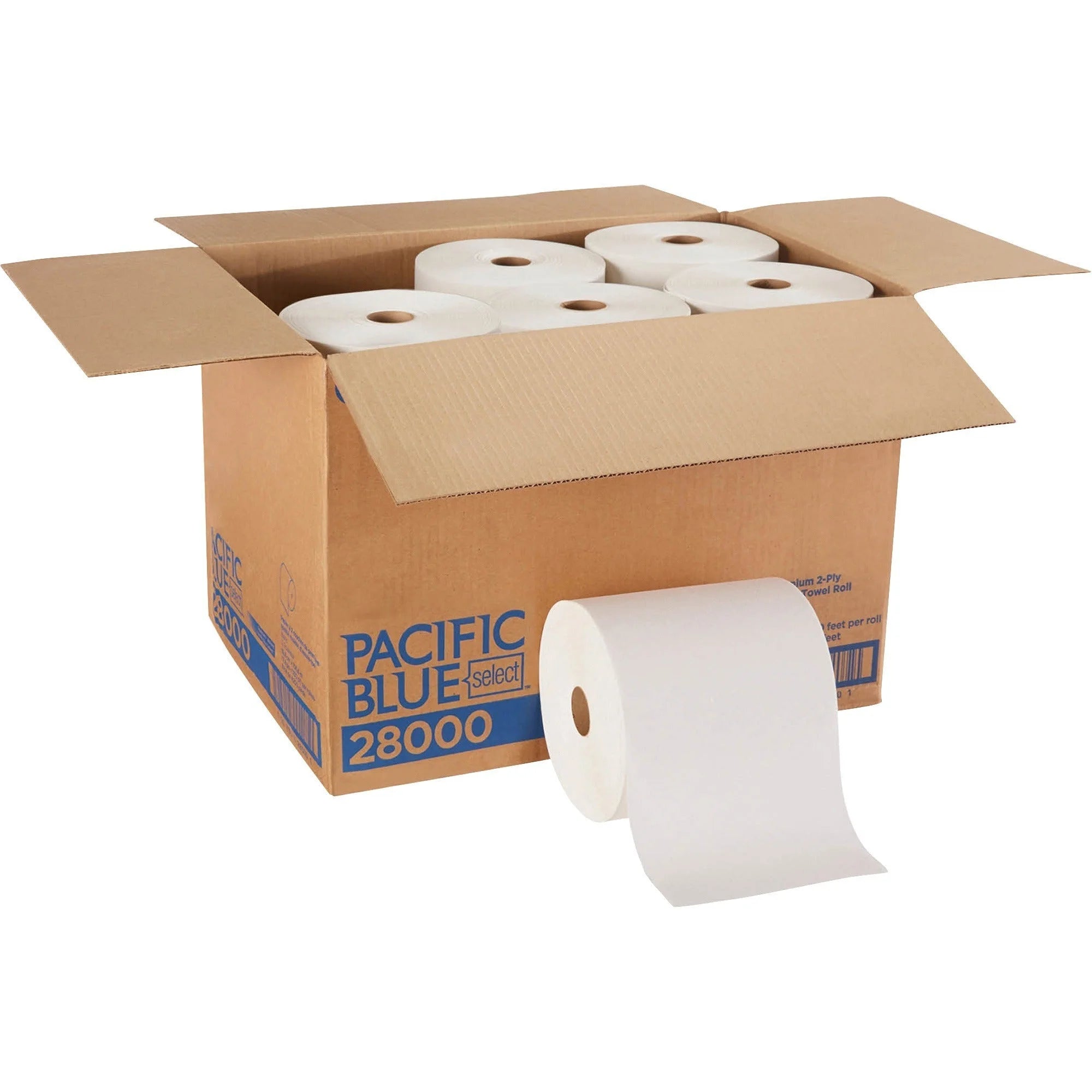 Pacific Blue Select Premium Paper Towel Roll: 2-Ply 350 ft Length White - 12/Carton - Towels