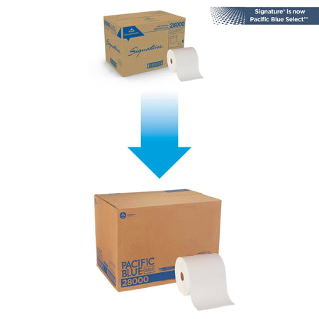 Pacific Blue Select Premium Paper Towel Roll: 2-Ply 350 ft Length White - 12/Carton - Towels