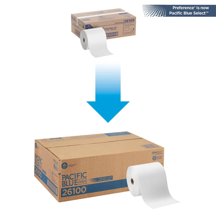 Pacific Blue Select Recycled Paper Towel Roll - 1000 ft Length - 6/Carton - Towels