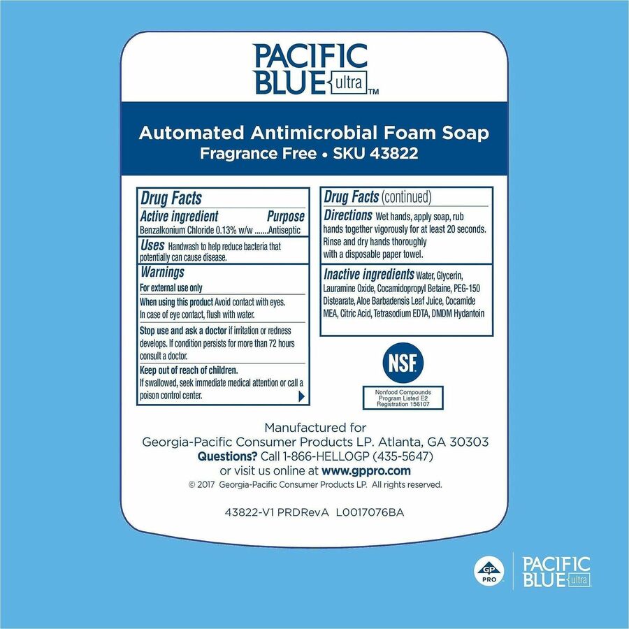 Pacific Blue Ultra Antimicrobial Foam Soap Automated Touchless Dispenser Refills - Alternate-Image3