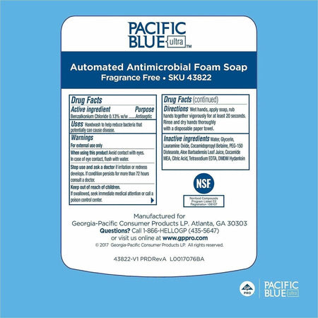 Pacific Blue Ultra Antimicrobial Foam Soap Automated Touchless Dispenser Refills - Alternate-Image3