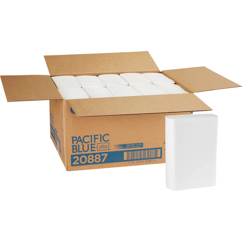 Pacific Blue Ultra Big Fold Z Premium Paper Towels - 1 Ply - 10.40’’ x 10.80’’ - White - 220/Pack - 10/Carton