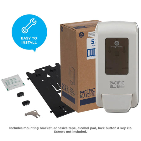 Pacific Blue Ultra Foaming Hand Soap Dispenser - Wall-Mounted Manual - White - Skin Care Dispensers & Refills