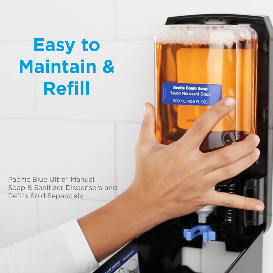 Pacific Blue Ultra Foaming Hand Soap/Hand Sanitizer Wall-Mounted Manual Dispenser - Alternate-Image1