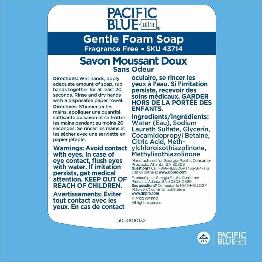 Pacific Blue Ultra Gentle Foam Soap Manual Dispenser Refills - Alternate-Image3