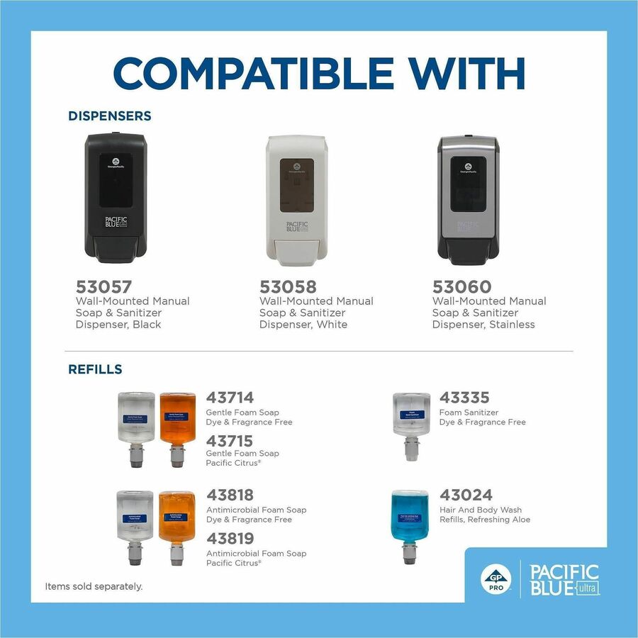 Pacific Blue Ultra Hair And Body Wash Manual Dispenser Refills - Alternate-Image5