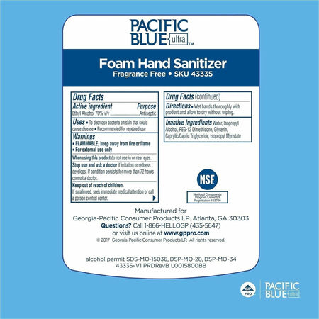 Pacific Blue Ultra Hand Sanitizer Foam Refill - Alternate-Image3