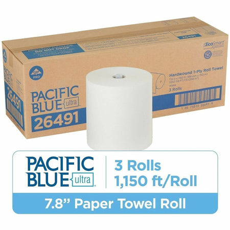 Pacific Blue Ultra High-Capacity Recycled Paper Towel Rolls - Alternate-Image1