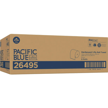 Pacific Blue Ultra Recycled Paper Towel Rolls - 1150 ft Length - Brown - 6 - Towels
