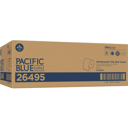 Pacific Blue Ultra Recycled Paper Towel Rolls - 1150 ft Length - Brown - 6 - Towels