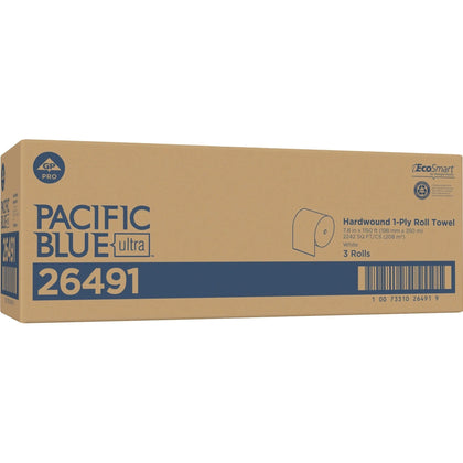 Pacific Blue Ultra Recycled Paper Towel Rolls - High-Capacity White - 3 - Towels