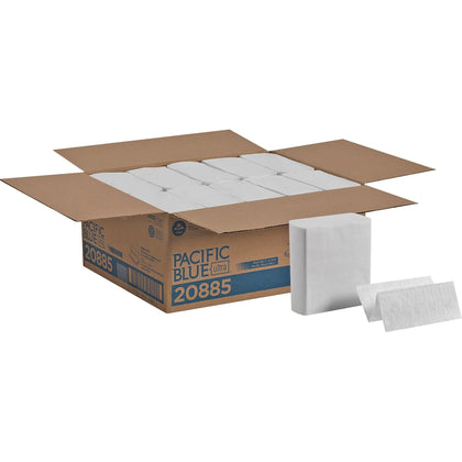 Pacific Blue Ultra Z-Fold Paper Towel: White 8x11 260/Pack - Towels