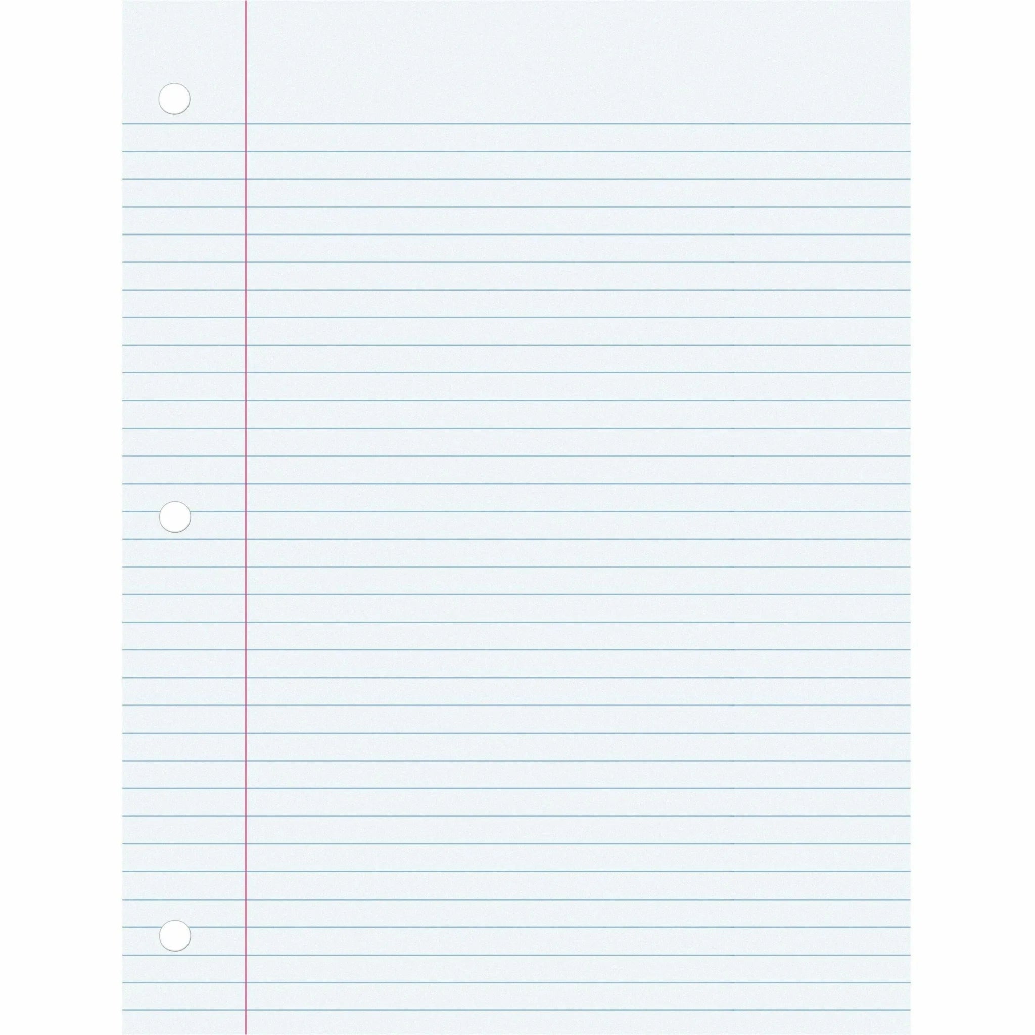 Pacon College Ruled Filler Paper: 100 Sheets 8’’ x 10 1/2’’ Smooth White Paper