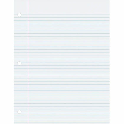 Pacon College-Ruled Filler Paper: 500 Sheets Red Margin 3-Hole Punch 8.5’’ x 11’’ - White Smooth Recyclable - Paper