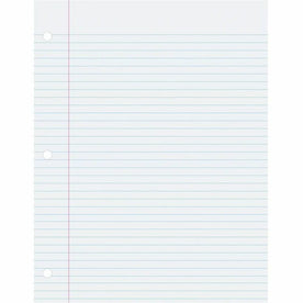 Pacon College-Ruled Filler Paper: 500 Sheets Red Margin 3-Hole Punch 8.5’’ x 11’’ - White Smooth Recyclable - Paper