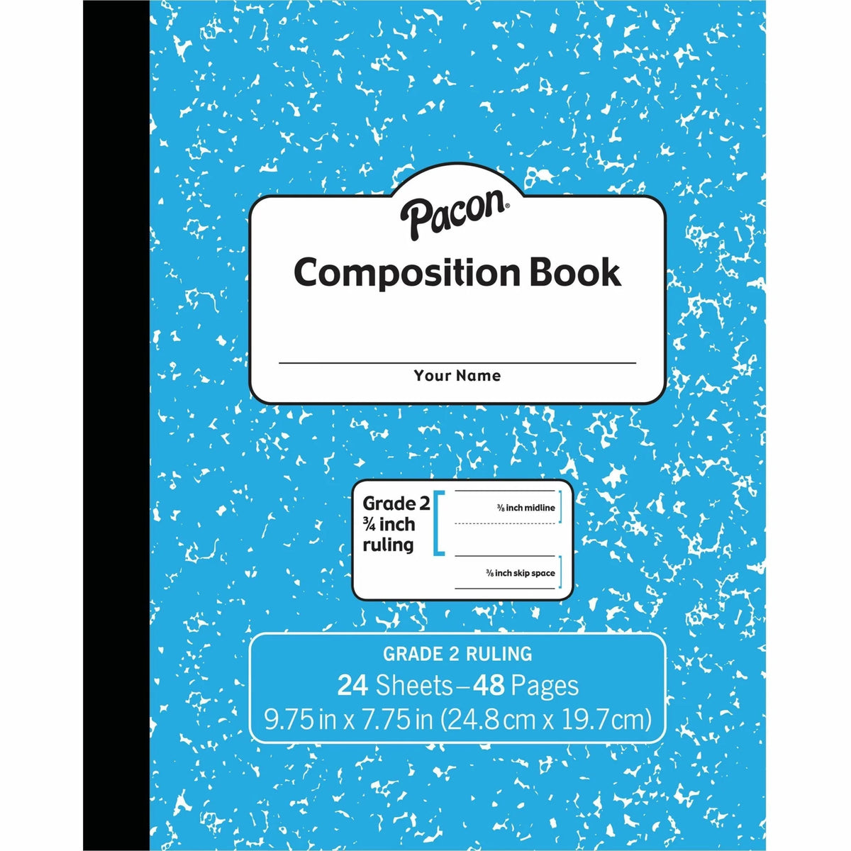 Pacon Composition Book: Blue Marble Cover 48 Pages - Notebooks