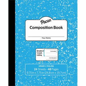 Pacon Composition Book: Blue Marble Cover 48 Pages - Notebooks