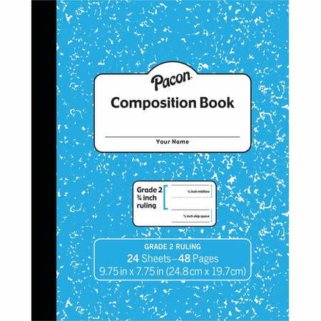 Pacon Composition Book: Blue Marble Cover 48 Pages - Notebooks