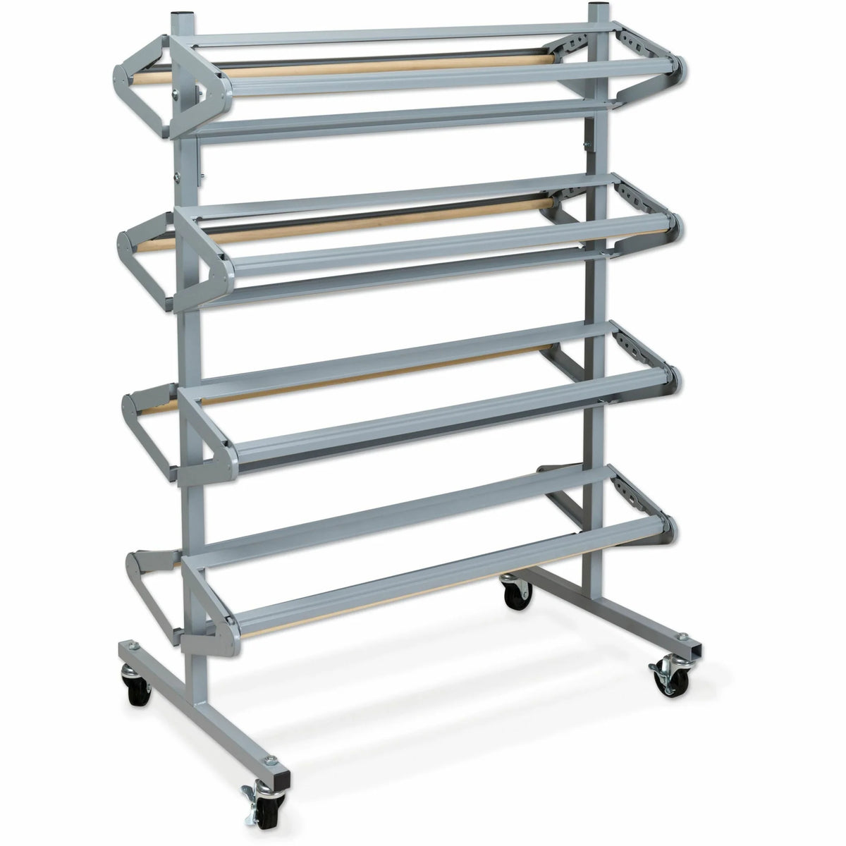 Pacon Horizontal Art Paper Roll Dispenser - Mobile Unit Gray Steel - Rolls/Tissue