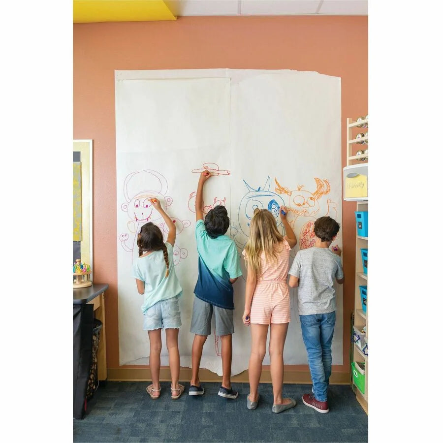 Pacon Kraft Paper Roll: Painting Classroom & Craft - 1000 ft x 18’’ 17’’ - 40 lb - White - Art Rolls/Tissue