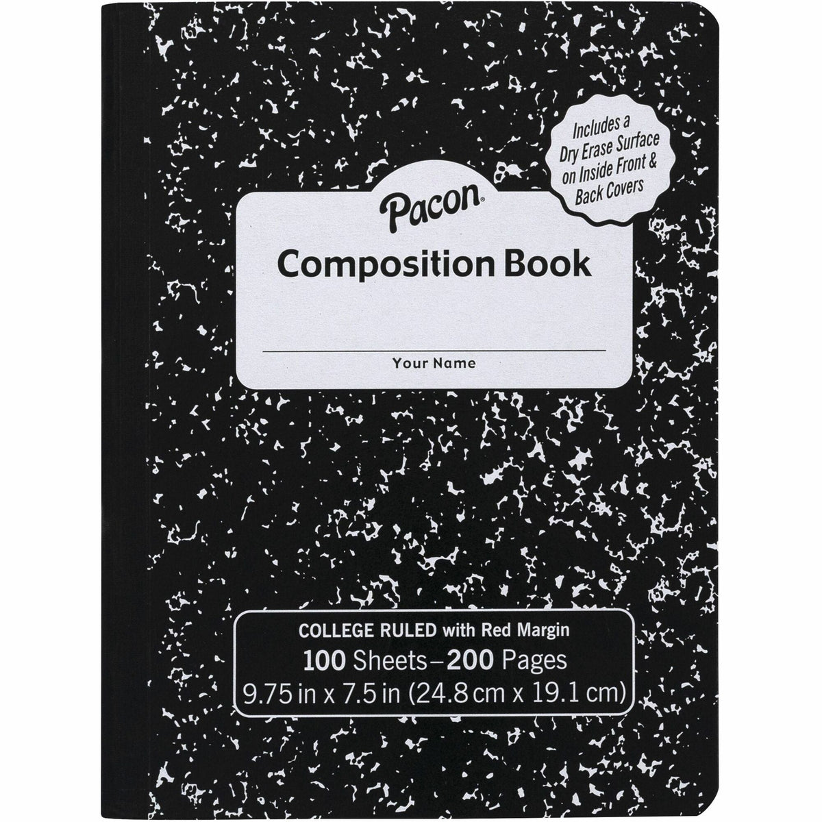 Pacon Marble Hard Cover College Rule Composition Book - 2000