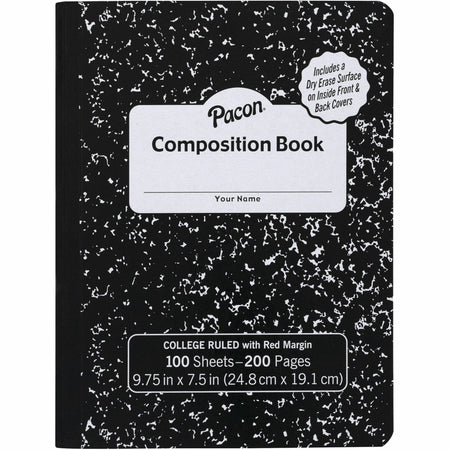 Pacon Marble Hard Cover College Rule Composition Book - 2000