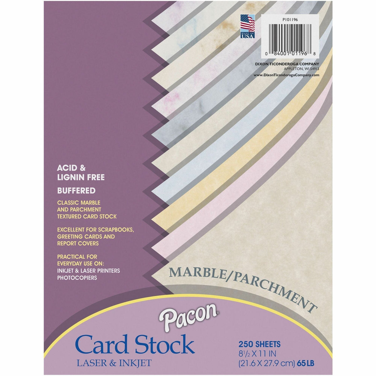 Pacon Marble/Parchment Cardstock Sheets - Assorted - 2000